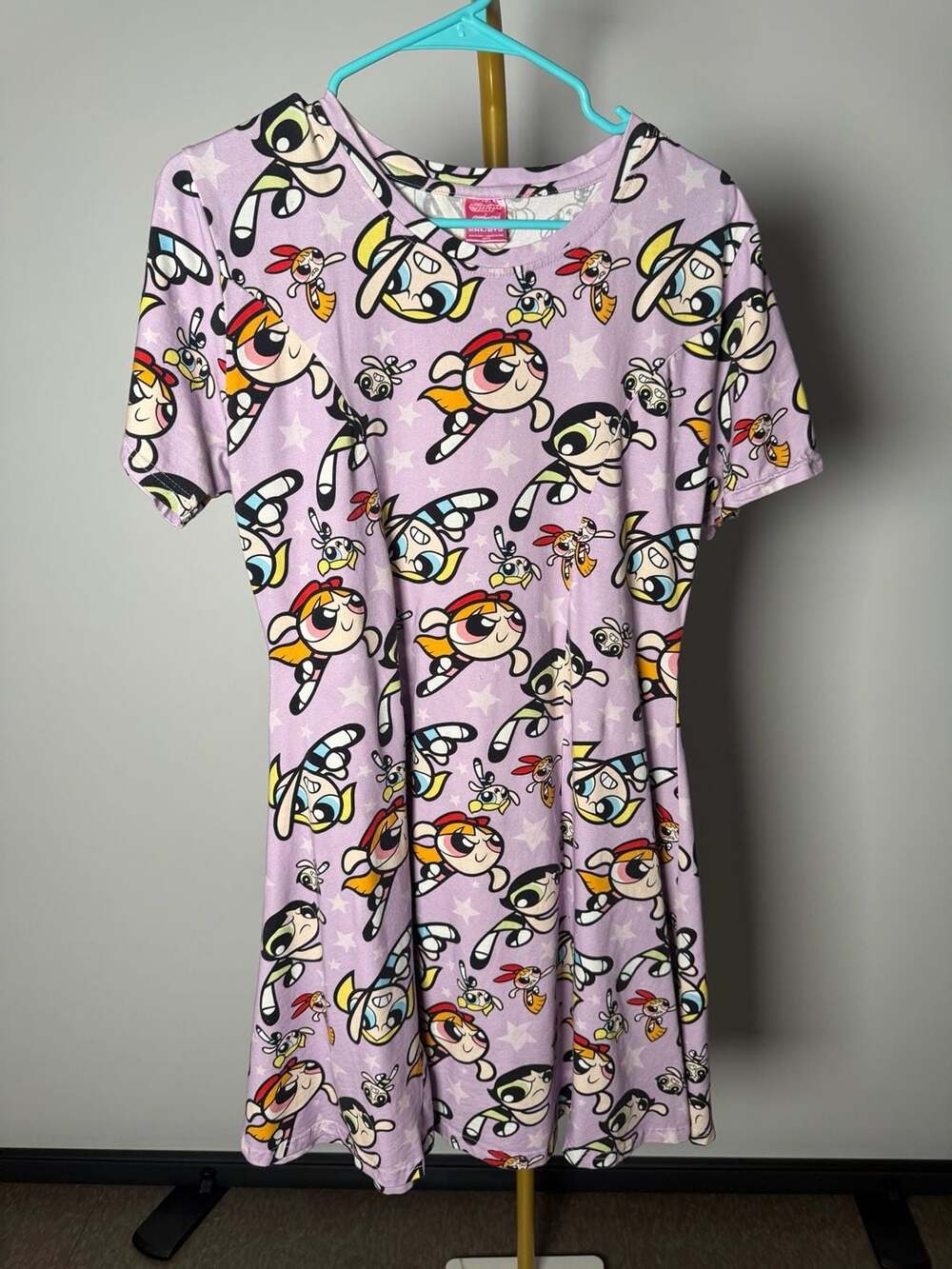 Cakeworthy The Powerpuff Girls Skater Dress Size 2XL Purple Allover Print
